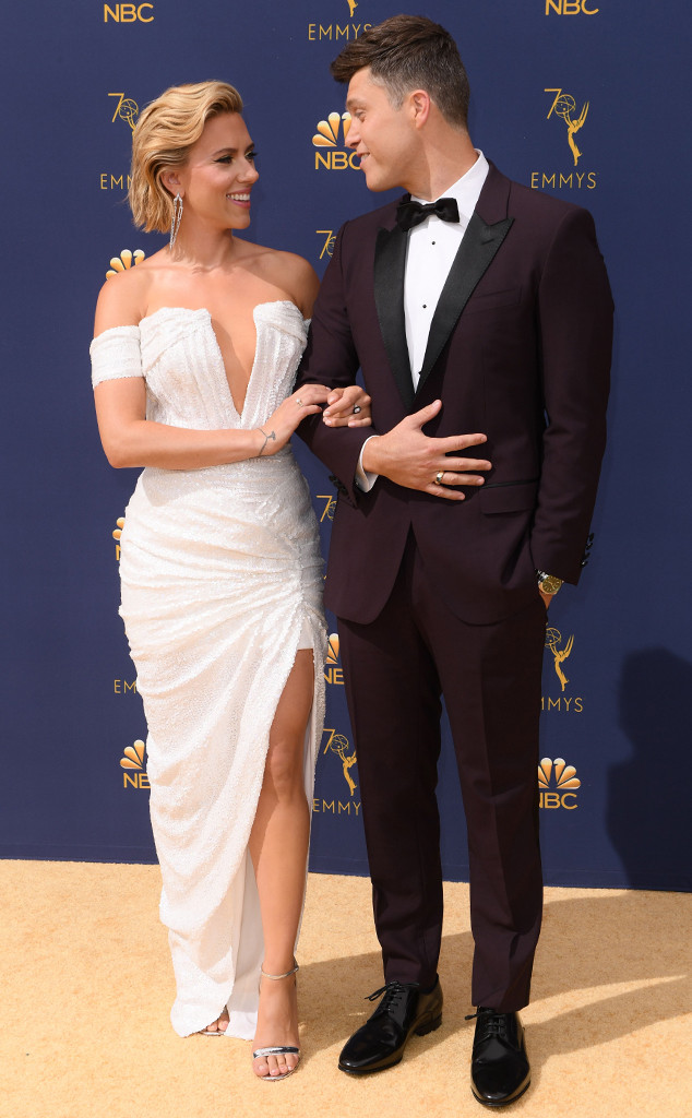 Scarlett Johansson, Colin Jost, 2018 Emmys, 2018 Emmy Awards, Couples